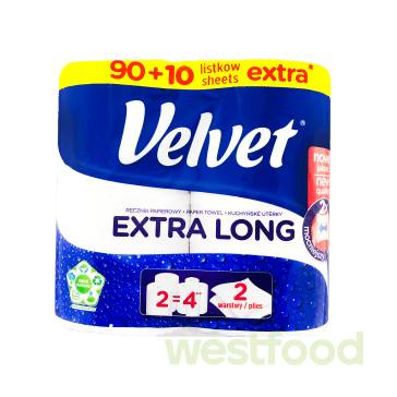 Рушник паперовий Velvet 2рул, 2-х шар