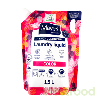 Гель для прання MAYERI Hypoallergenic 1,5л (запаска) Color