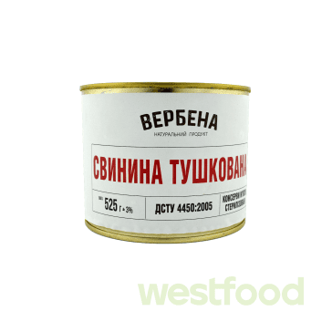 Консерва Свинина тушкована" ж/б 525г 1 шт /Вербена/