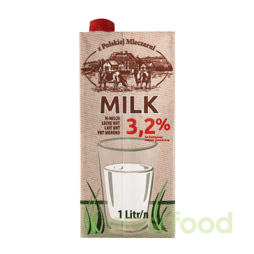 Молоко 1л Mleko 3,2%  z Polskiej Mleczarni Млековіта/в уп.12 шт/