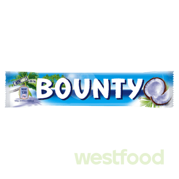 Батончик Bounty 57г /в уп.24шт/