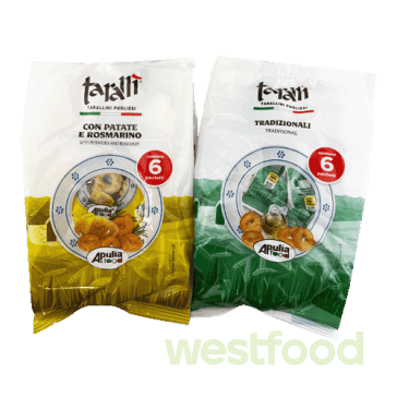 Сушка Тараллі Tarallini Pugliesi 210г в асорт /уп.25шт/