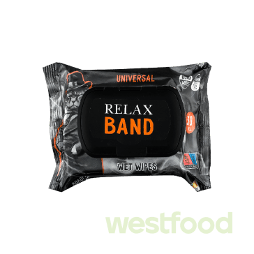 Серветки вологі Relax BAND 30шт універсальні з вітам.Е