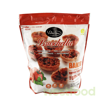 Брускета з томатами та орегано 150г Valentina /в уп.12шт/