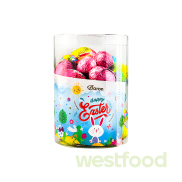 Шоколадні яйця Baron тубус 450г /уп.12шт/