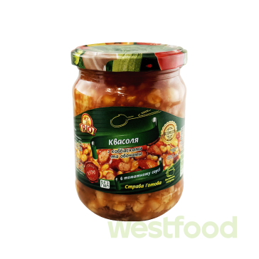 Квасоля з ковбасками та овоч. 480г Ріо /уп.8шт/