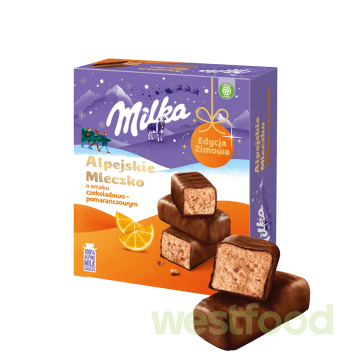 Цукерки Milka Alpejskie Mleczko pomaranczowym 330г /уп.8шт/
