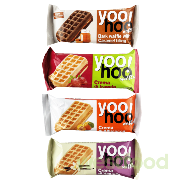 Вафлі бельгійські Yoo!hoo 50г в асорт./уп.12шт/