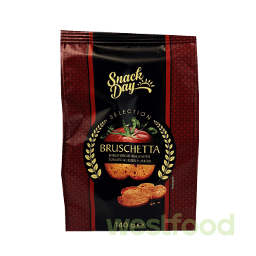 Брускета Snack Day 140г Томати /уп.12шт асорт/