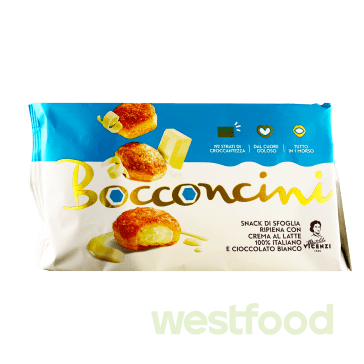 Печиво Bocconcini Vicenzi 100г Білий шоколад /в уп.10шт/