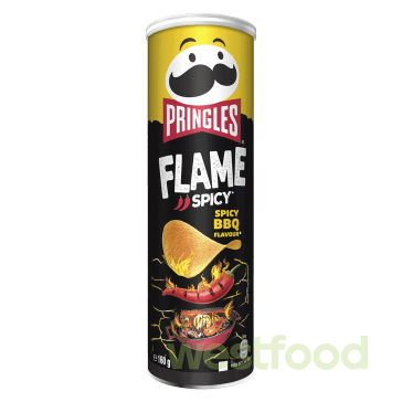 Чіпси Pringles 160г Flame spicy BBQ/в уп.9шт/