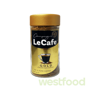 Кава розчинна LeCafe Gold 200г скло /в уп.6шт/