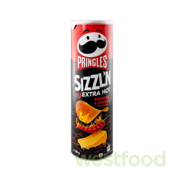 Чіпси Pringles 180г Sizzl'n Extra hot Cheese&Chilli/в уп.19шт/