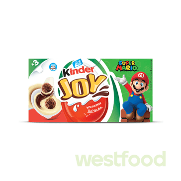 Kinder Joy, упаковка 3шт*20г Super Mario