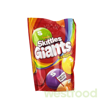 Драже Skittles 132г Fruits Giants /в уп.15шт/