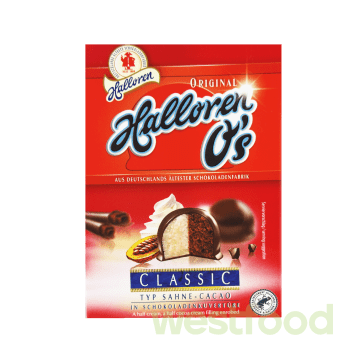 Цукерки Halloren O's 125г Classic в шоколадн.глазурі /уп.20шт/