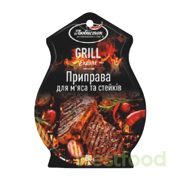 Приправа Любисток GRILL для М'яса та стейків 30г /уп.20шт/